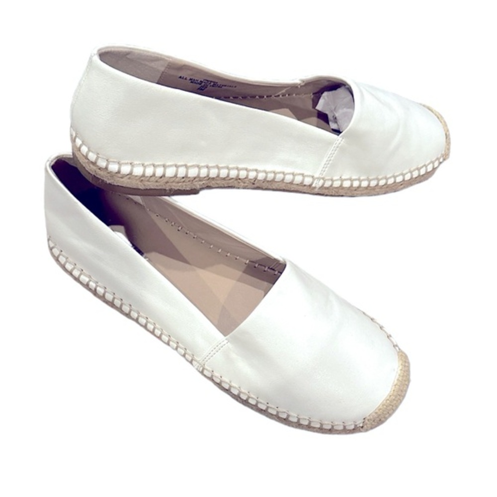 CHARLES DAVID OMEGA NEUTRAL CREAMY WHITE FLAT SUMMER ESPADRILLE SHOES 7